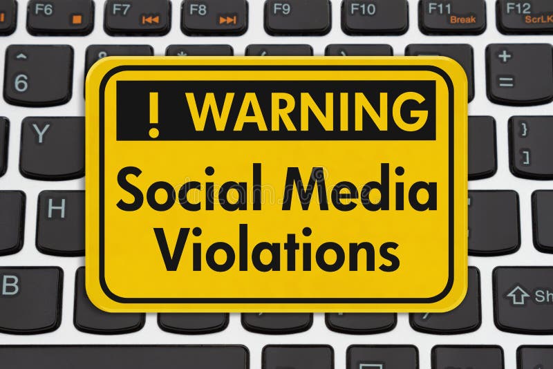 Social Media Ban Message on Yellow Sticky Note on a Keyboard Stock ...